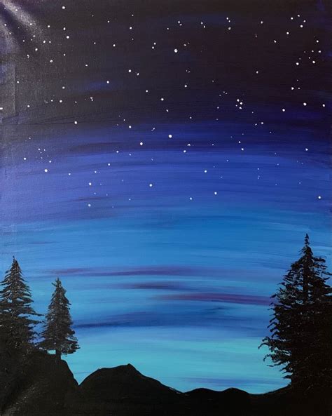 Night Sky Acrylic Painting