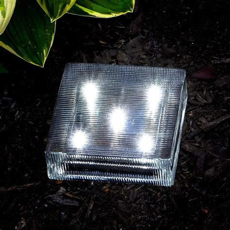 Buy Solar Brick Outdoor Light X Large Glass Square Paver Striped