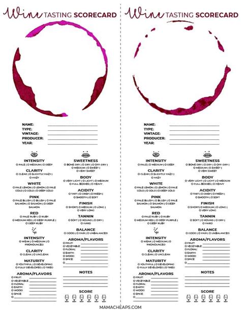 Printable Wine Tasting Party Notes And Scorecard Artofit