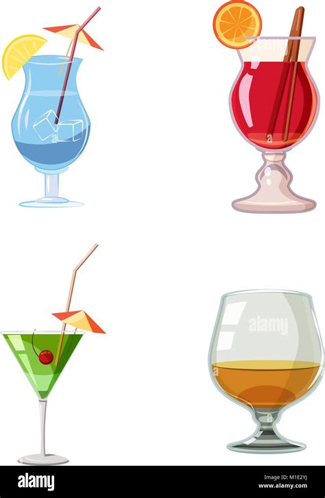 Cocktail Icon Set Cartoon Style Stock Vector Image And Art Alamy