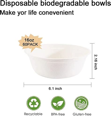 Biodegradable Bowl Compostable Disposable Bowl Sugar Cane Bagasse Paper