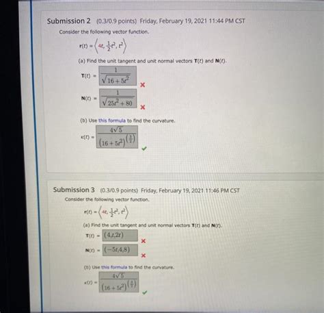 Solved Consider The Following Vector Function R T A Find