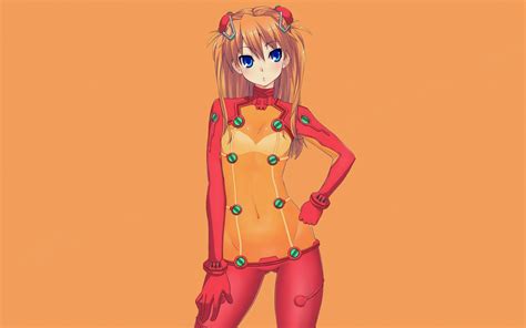 Wallpaper Ilustrasi Gadis Anime Neon Genesis Evangelion Asuka