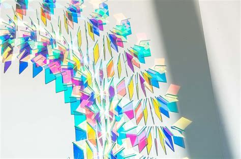 Dichroic Glass Installations By Chris Wood Reflect Light In A Rainbow