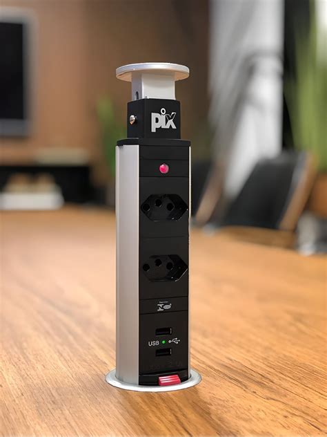 Torre De Tomada Multiplug Retrátil De Embutir Usb Frete grátis