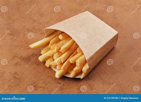 French Fries In A Brown Kraft Paper Bag Fast Food Food Paper Packaging From Environmentally