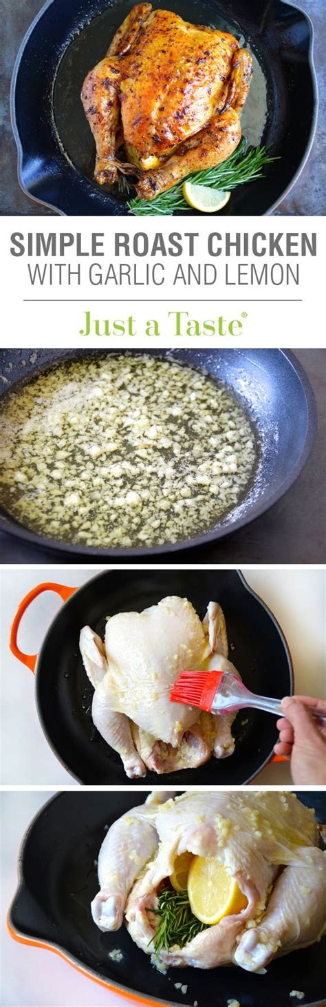 Simple Roast Chicken With Garlic And Lemon Recipe From Justataste