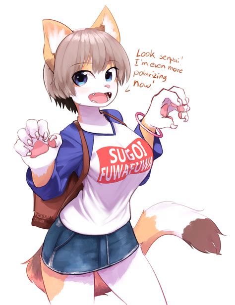 Furrybooru 2020 5 Fingers Alternate Species Anthro Backpack Big Breasts Biped Blue Eyes