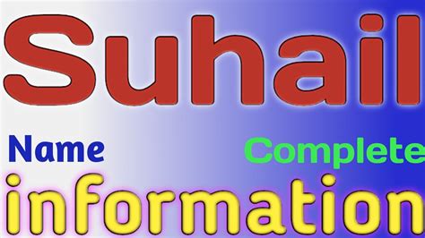 Suhail Name Meaning Suhail Name Full Details Suhail Naam Ki Rashi