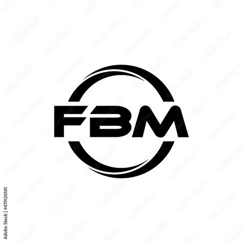 fbm letter logo design  white background  illustrator vector