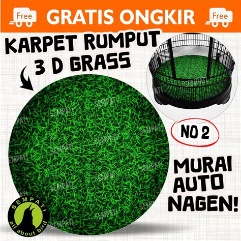 Jual Karpet Sangkar Kandang Burung Murai Motif Rumput No 2 Alas Dasar