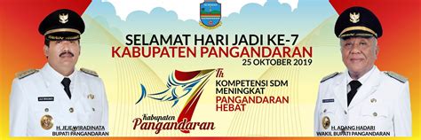 Humas Setda Pangandaran Logo Dan Tema Hari Jadi Ke Kabupaten