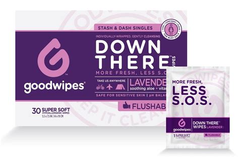 Goodwipes Flushable Wet Cleansing Wipes For Women Down