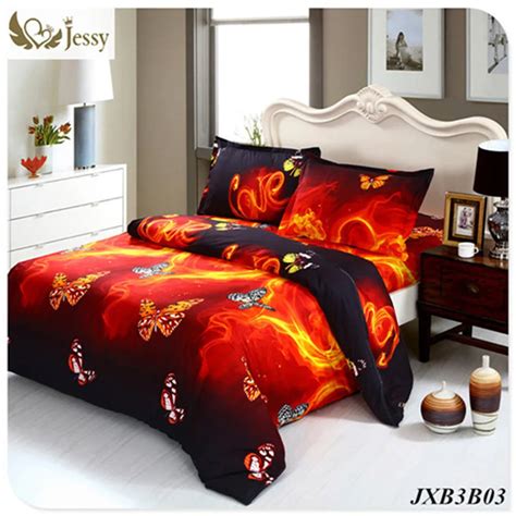 D Bedding Luxury Bed Linen Red Rose Nice Bedclothes Romantic Print