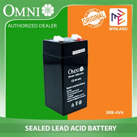 Omni By Winland Sealed Lead Acid Battery 4v 4ah Srb 4v4 Lazada Ph