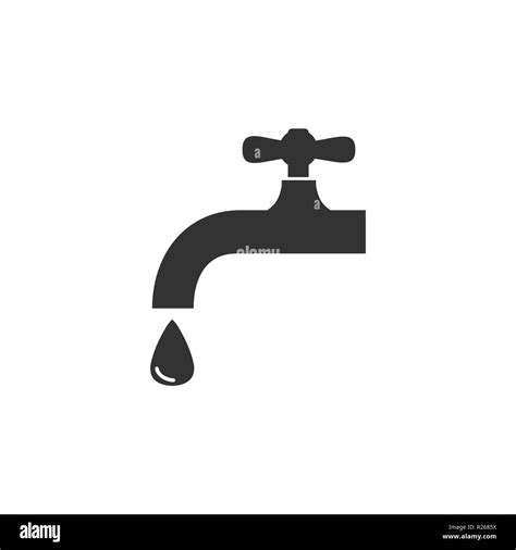 Faucet icon, water tap sign. Vector illustration Flat Stock Vector ...