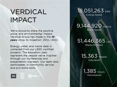 Vg Marks And Measures 10 Years Of Social And Environmental Impact Verdical Group