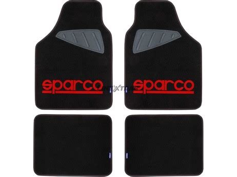 Kit 4 Tapetes Alcatifa Sparco Corsa Vermelho