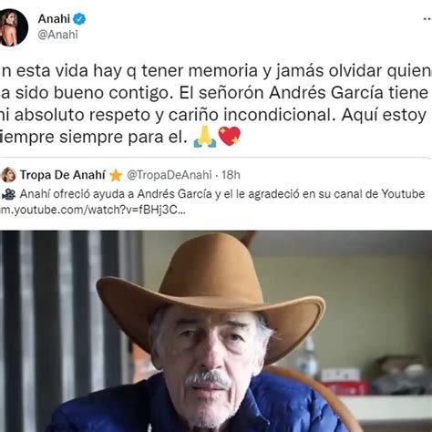 Andrés García Ventiló El Apoyo Que Anahí Le Ha Ofrecido Y Ella Contestó