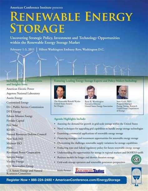 Renewable Energy Storage American Conference Institute