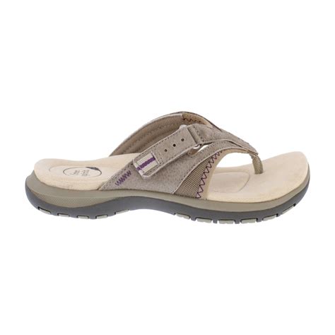 Earth Spirit Juliet 2 Light Taupe Suede Womens Toe Post Sandals 41083 53