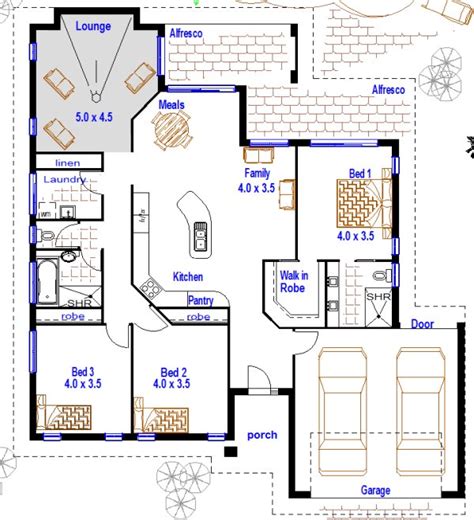 House Plan Bedroom Double Garage