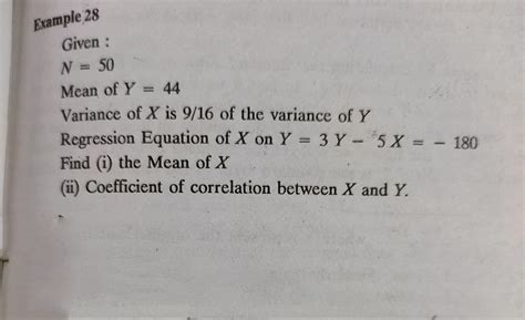 Answered Given N 50 3d Mean Of Y Variance Bartleby