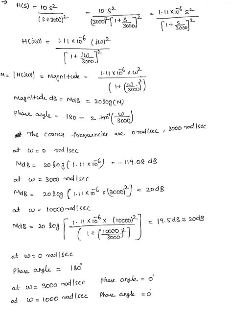 Solved Draw The Bode Plot Of The Following Transfer Function Draw