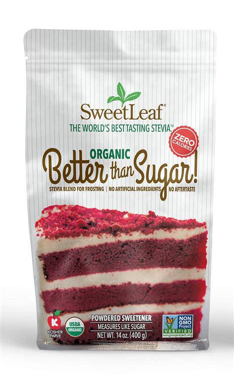 Sweetleaf Better Than Sugar Organic Stevia Powdered Sweetener Blend For Frosting Stevia