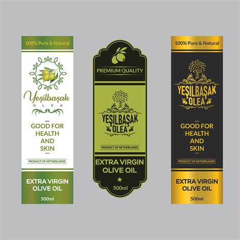 Olive Oil Bottle Label Design Samples On Behance