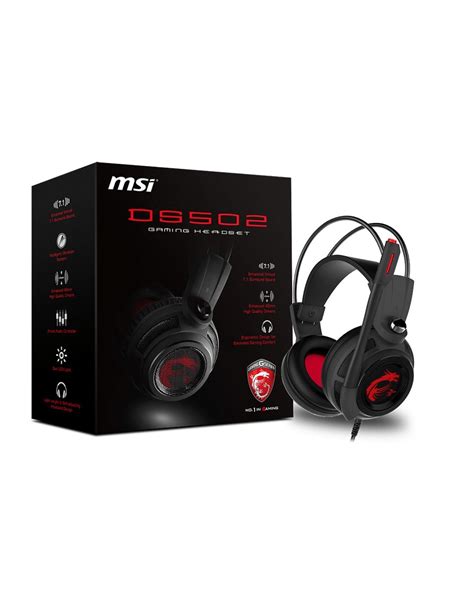 Msi Ds502 Gaming Headset Auricular Y Casco Auriculares Alámbrico Diadema Juego Negro Rojo