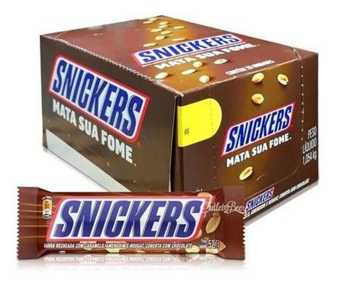 Chocolate Snickers Caramelo 45g C 20 Unidades Doce Atacado