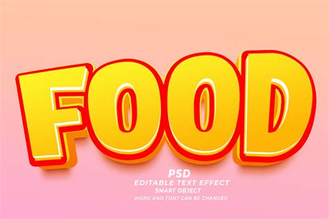 Psd D Foods Editable Text Effect Graphic By Truevector Creative Fabrica