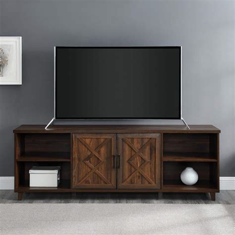 Welwick Designs In Dark Walnut Wood Transitional Door Helix Tv