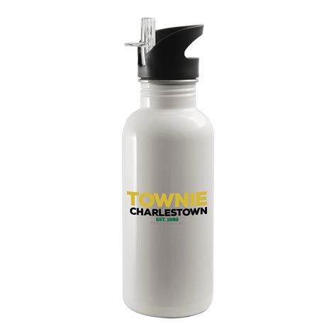 City On A Hill Charlestown Townie 20 Oz Screw Top Water Bottle With Straw