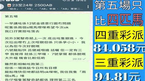 5月22「賽後評」今日又報捷！消息馬「新力」又勝出「宵夜馬15倍金德意」影相輸嗰場即場只畀4匹馬四重彩派八萬四千零五十八！三重彩派9481