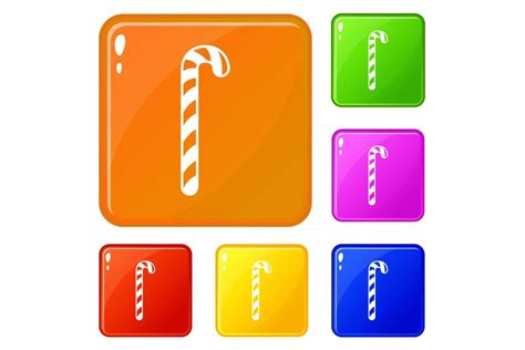 Candy Stick Icons Set Vector Color 525440 Icons Design Bundles