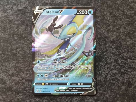 Inteleon V SWSH016 Holo Black Star Promo Pokemon Card Near Mint