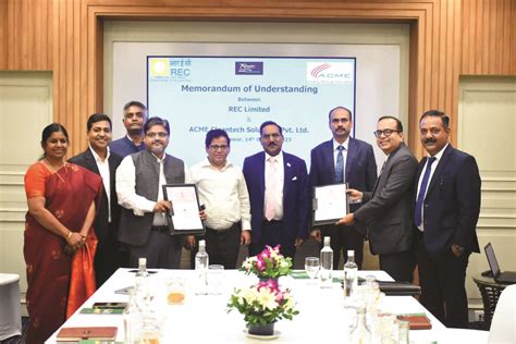 Rec Inks 3 Mous Of Over Rs 40k Cr To Support And Finance Various Power