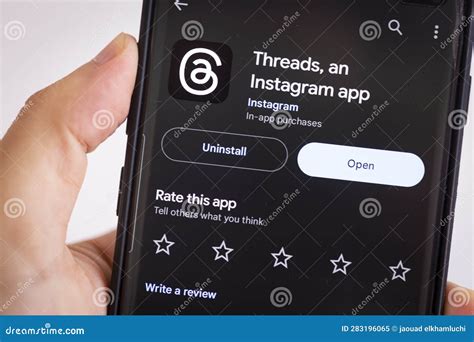 Threads App Logo Seen On Screen The New Application By Meta Platforms