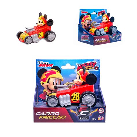 Carrinho Do Mickey - Carrinho de Fricção Mickey Mouse 13cm - Disney Aventuras Sobre Rodas ...