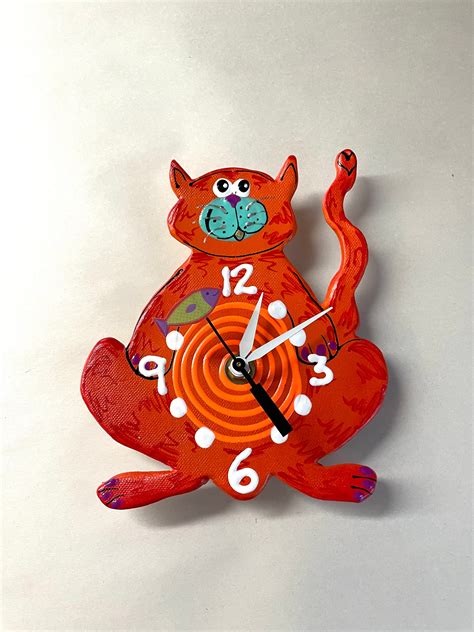 Kitty Clockcat Lover Tcat Wall Clockkids Clockkit Cat Clock