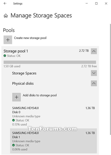 How To Add Disks To Storage Pool For Storage Spaces In Windows