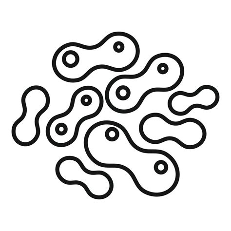 Microbiome Icon Outline Vector Probiotic Bacteria 15107980 Vector Art