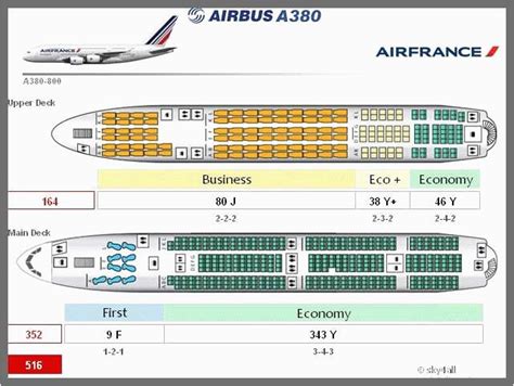 Airbus A380 Seat Map Air France Aircraft 388 Seating Plan Awesome ...