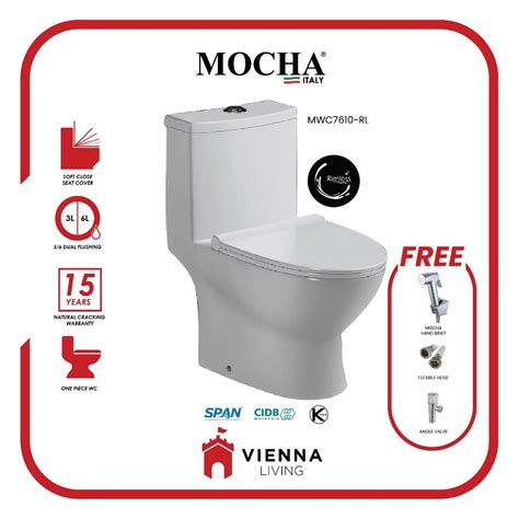 Mocha One Piece Water Closet Wc Rimless Toilet Bowl Mwc7602rl S Trap 10