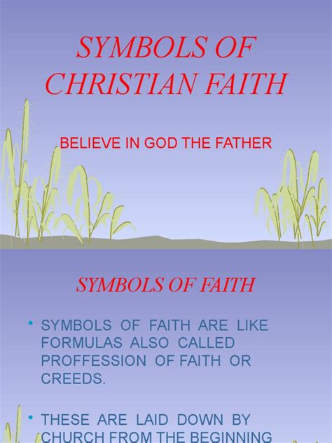 Symbols of Christian Faith | PDF | God The Father | Trinity