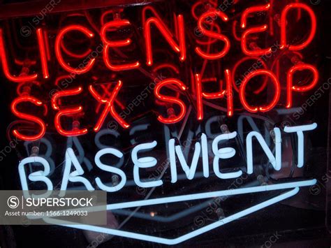 Lighting Of Neon Sex Shop London Soho Superstock