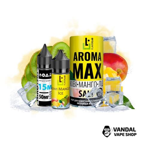 Набори для самозамісу Aroma Max Salt 30 мл 50 мг Kiwi Mango Ice 6917