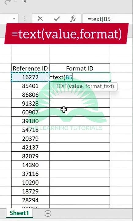 Shorts Use Of Text Function In Excel Excel Tips Excel Formulas Excel Exceltips